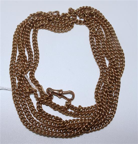 9ct gold long curb-link chain